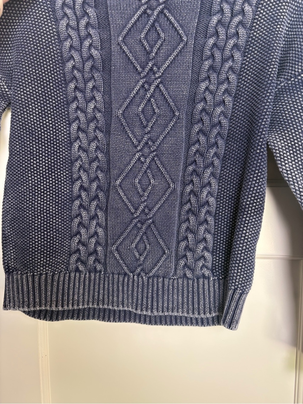 House of Harlow Navy Cable-Knit Turtleneck Sweater (Small) - Picture 3 of 4